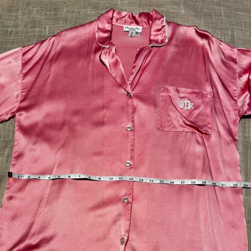 Christian Dior Vintage Dress Nightgown in Pink Monogram Size Size Medium - Picture 14 of 14
